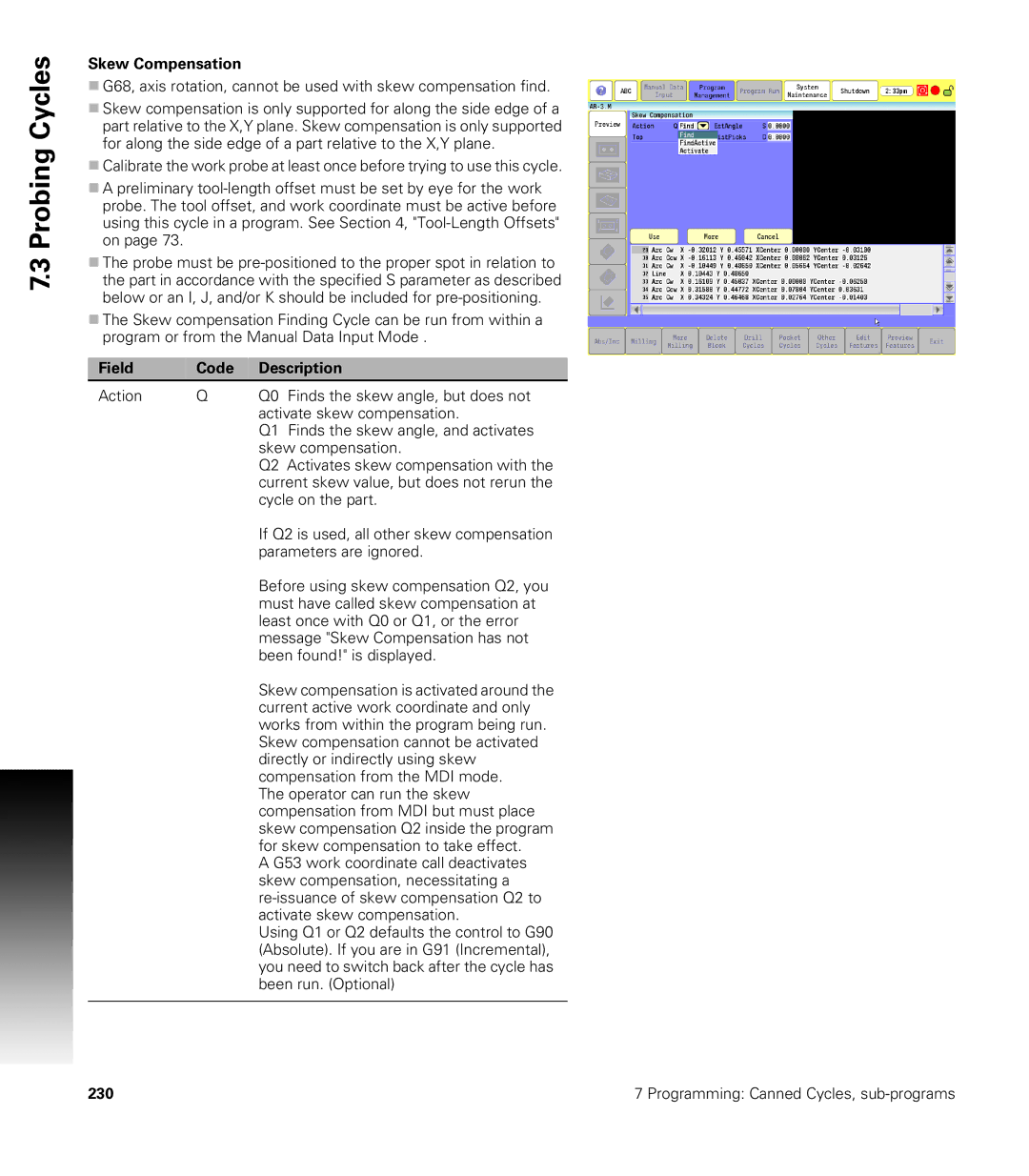 Acu-Rite CNC 3500i user manual Skew Compensation 