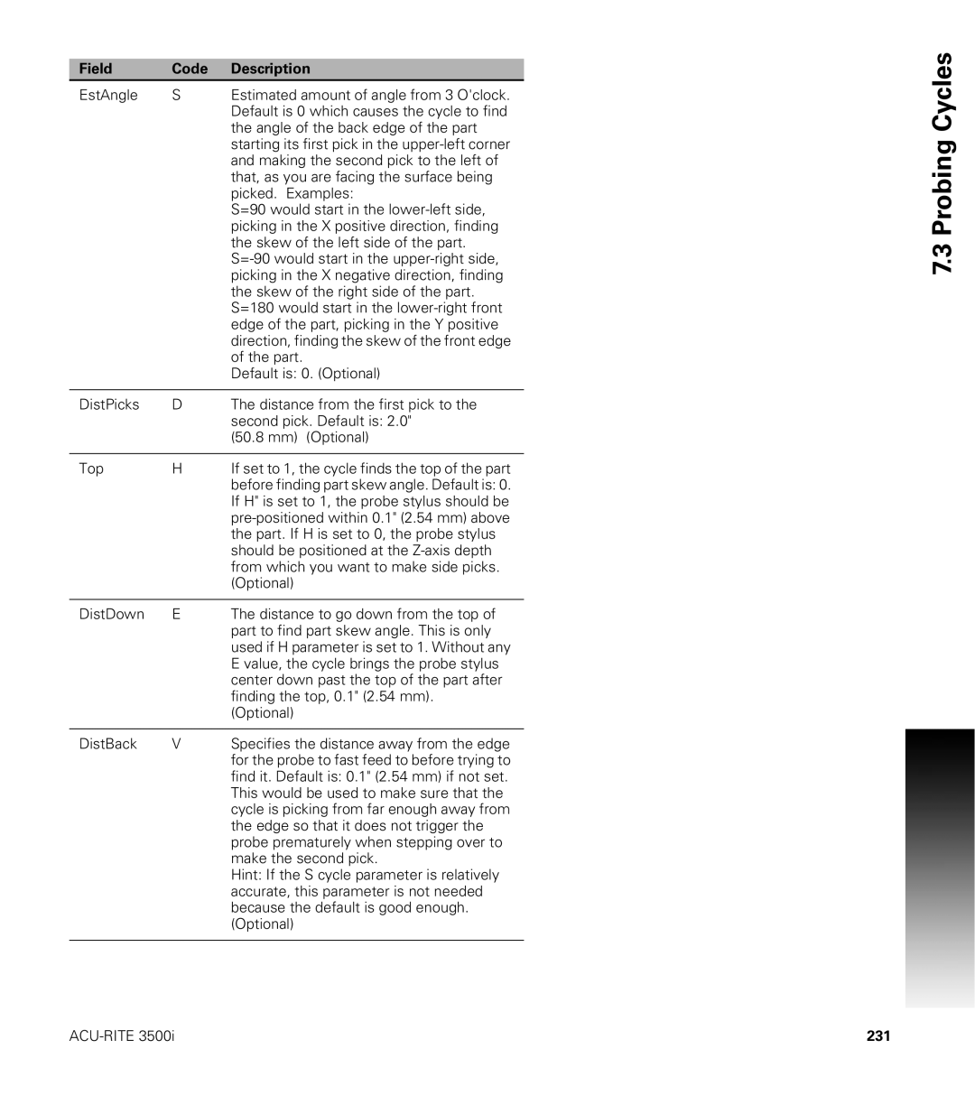 Acu-Rite CNC 3500i user manual 231 