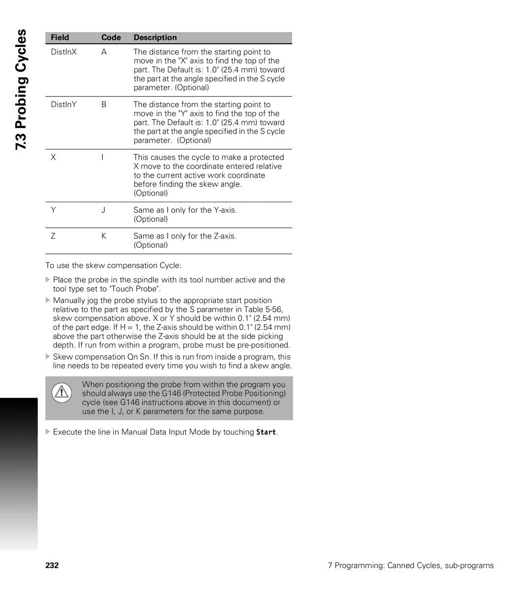 Acu-Rite CNC 3500i user manual 232 