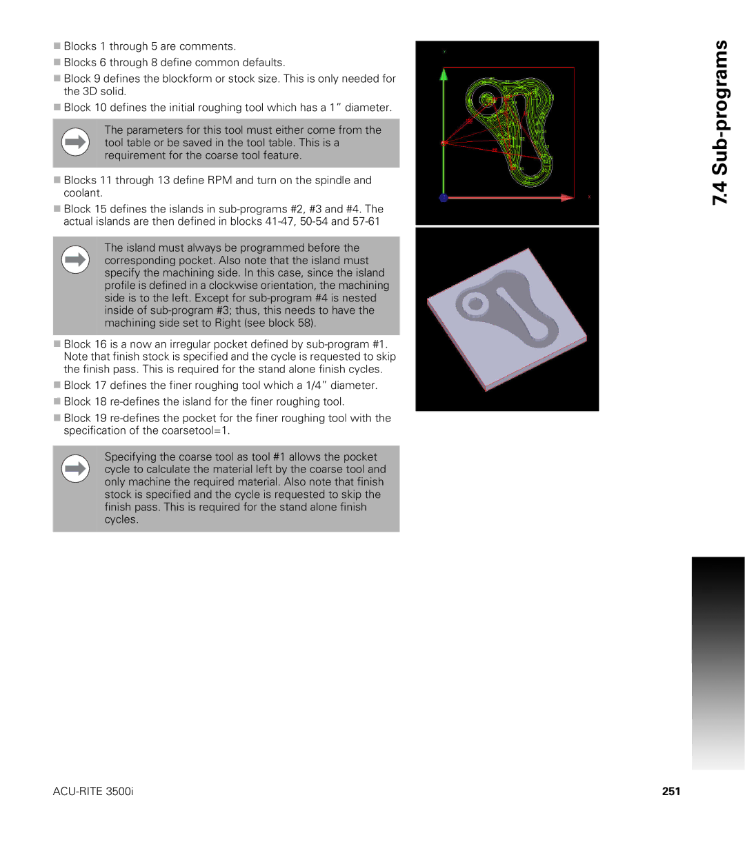 Acu-Rite CNC 3500i user manual 251 