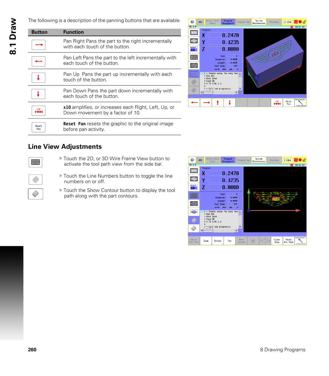 Acu-Rite CNC 3500i user manual Line View Adjustments 