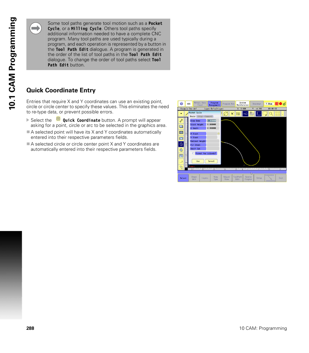 Acu-Rite CNC 3500i user manual Quick Coordinate Entry 