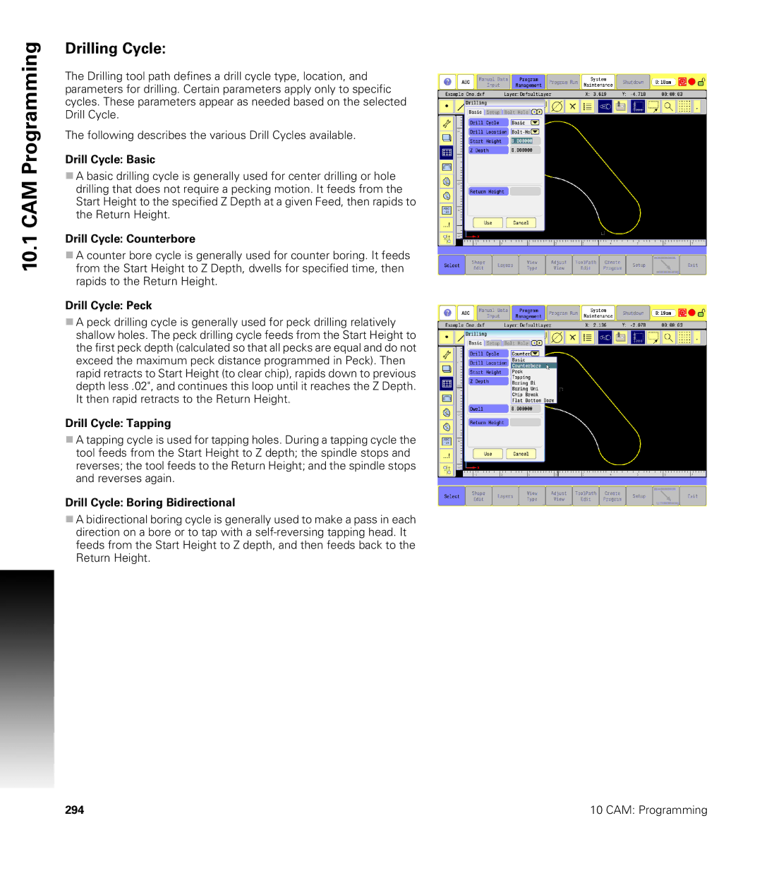 Acu-Rite CNC 3500i user manual Drilling Cycle 