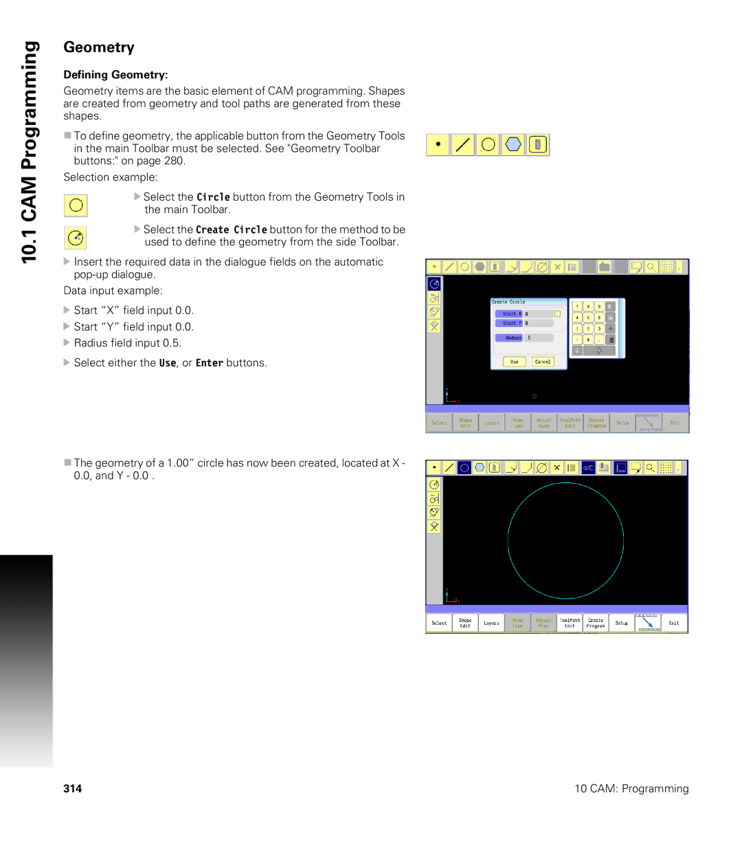 Acu-Rite CNC 3500i user manual Defining Geometry 