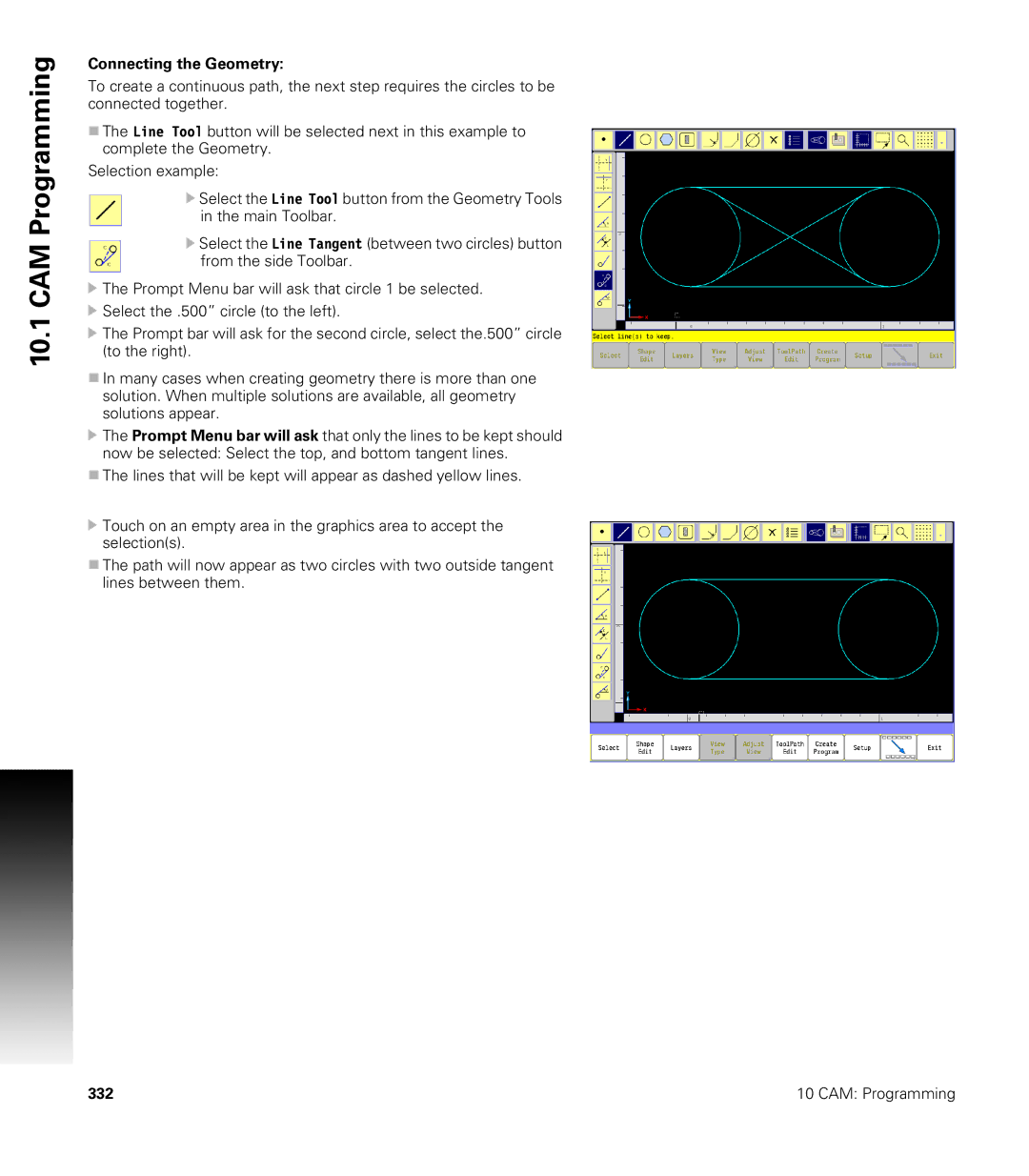 Acu-Rite CNC 3500i user manual Connecting the Geometry 