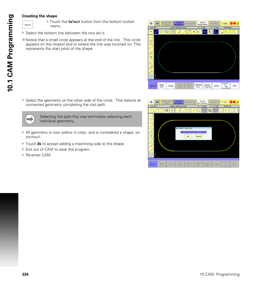 Acu-Rite CNC 3500i user manual CAM Programming 