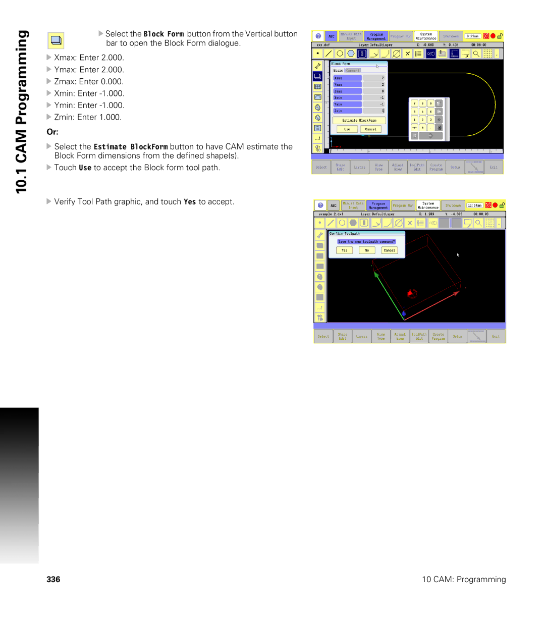 Acu-Rite CNC 3500i user manual CAM Programming 