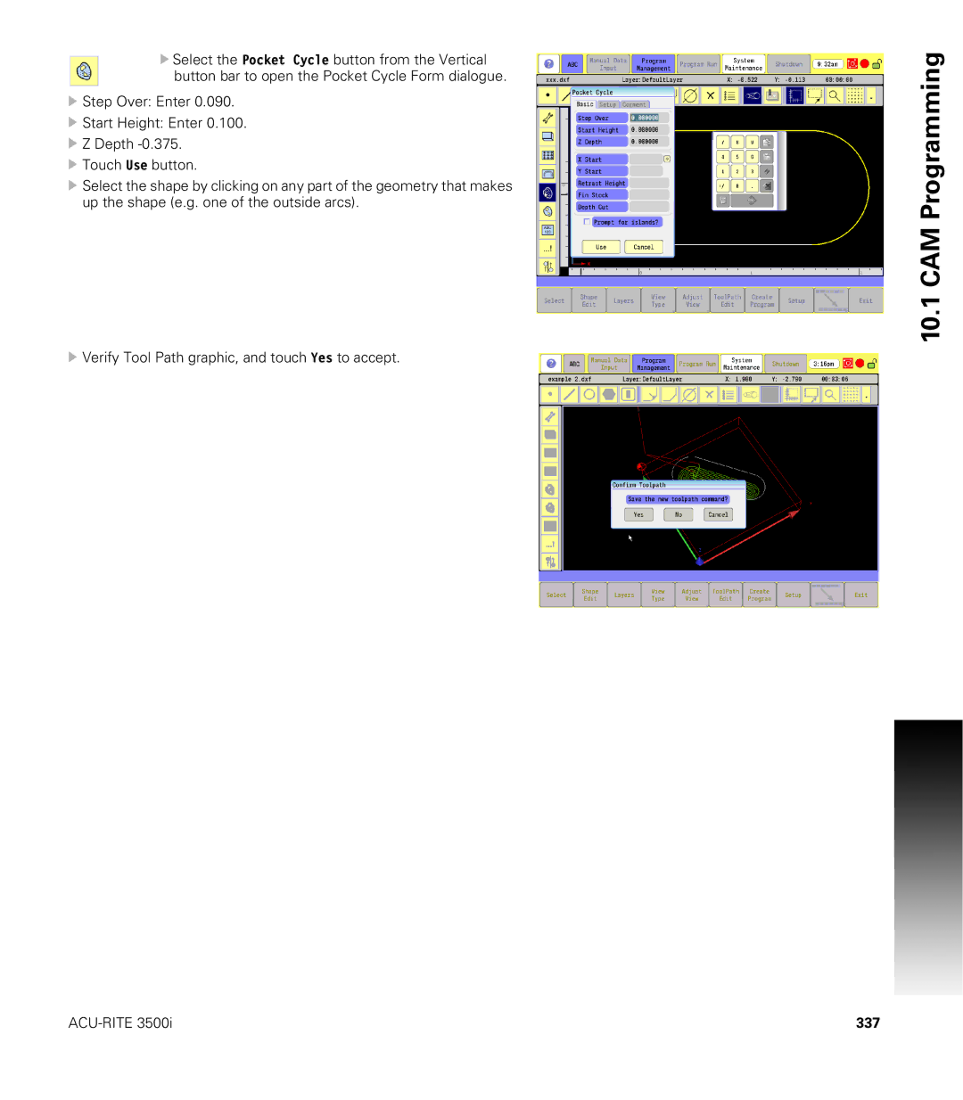 Acu-Rite CNC 3500i user manual 337 