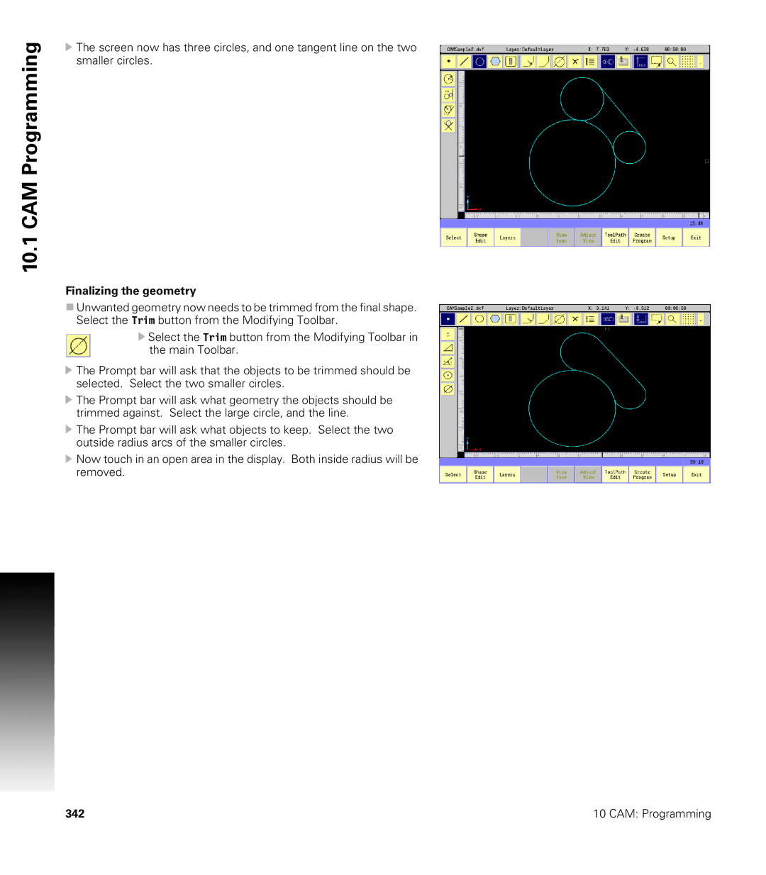 Acu-Rite CNC 3500i user manual CAM Programming 