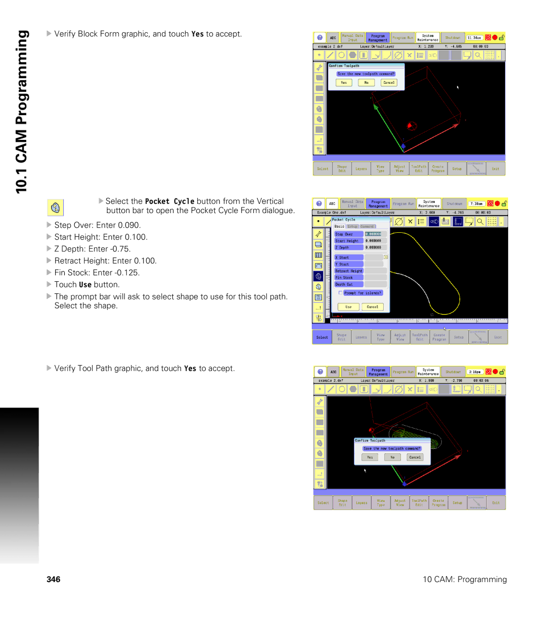 Acu-Rite CNC 3500i user manual CAM Programming 