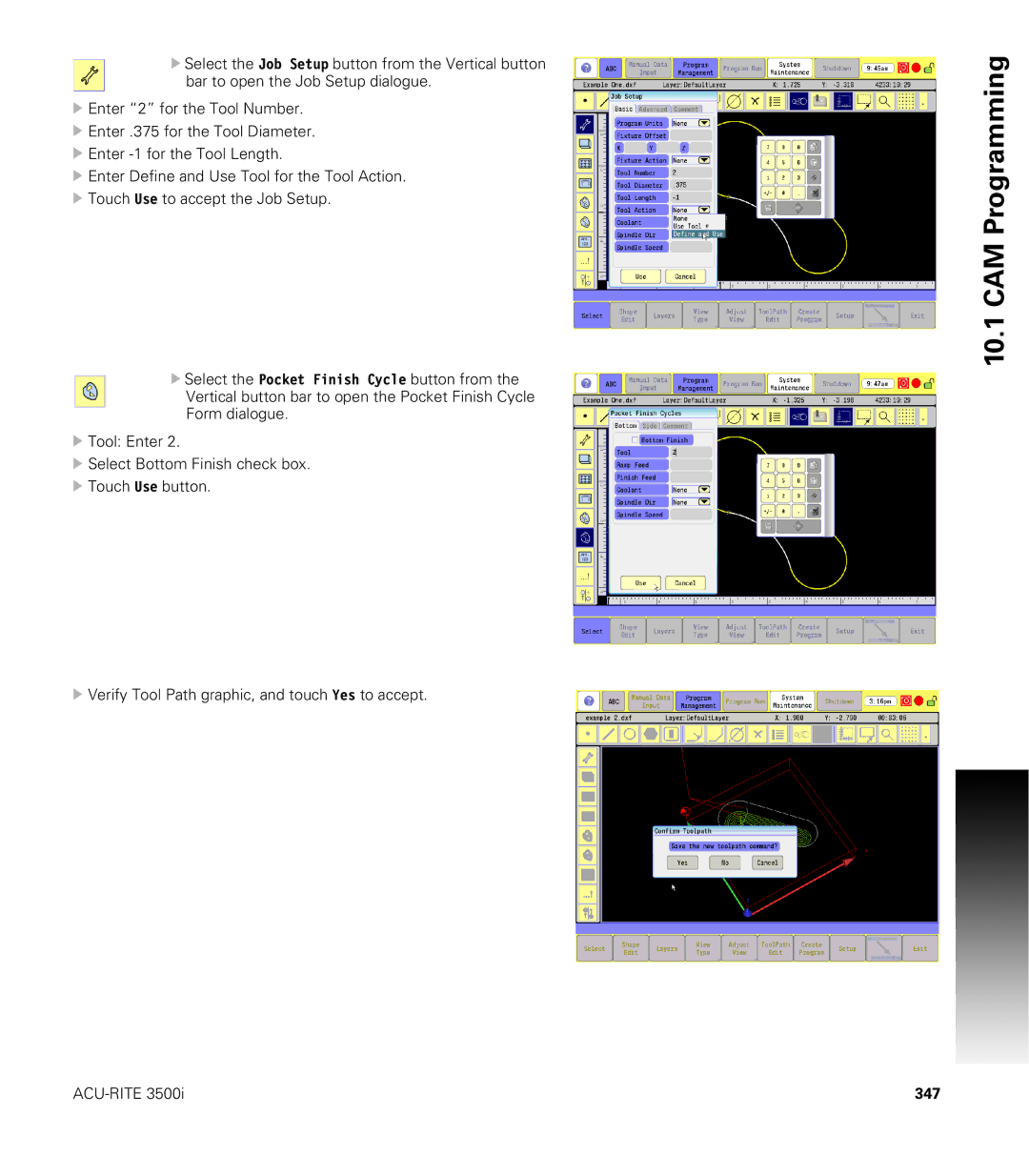 Acu-Rite CNC 3500i user manual 347 