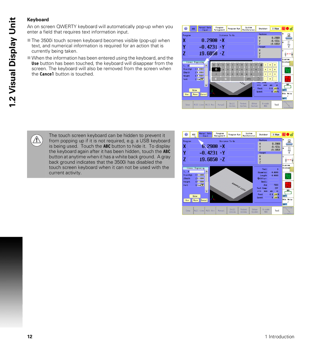 Acu-Rite CNC 3500i user manual Keyboard 