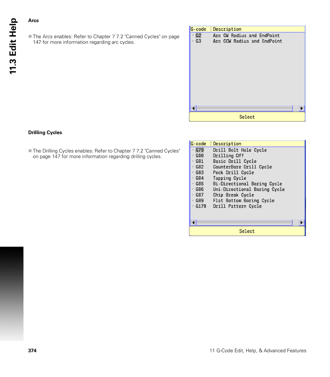 Acu-Rite CNC 3500i user manual Arcs, Drilling Cycles 