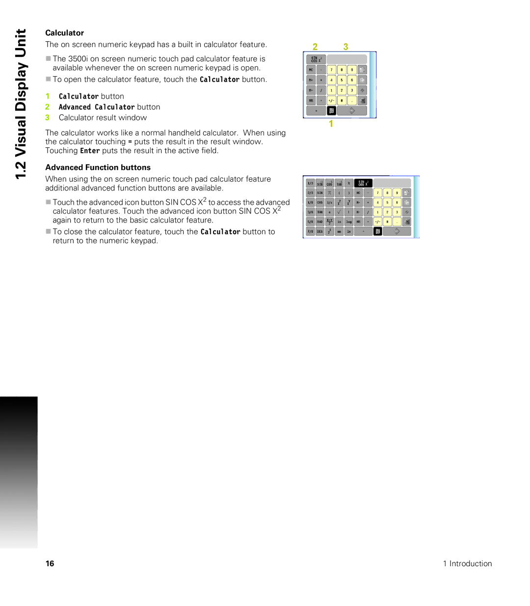 Acu-Rite CNC 3500i user manual Calculator, Advanced Function buttons 