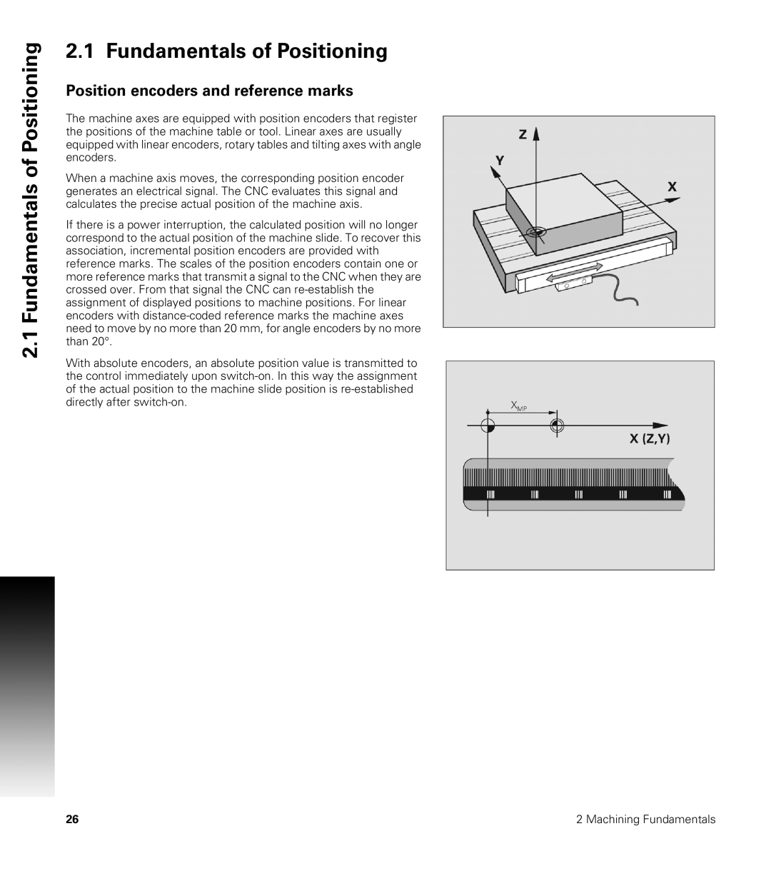 Acu-Rite CNC 3500i user manual Fundamentals of Positioning, Position encoders and reference marks 