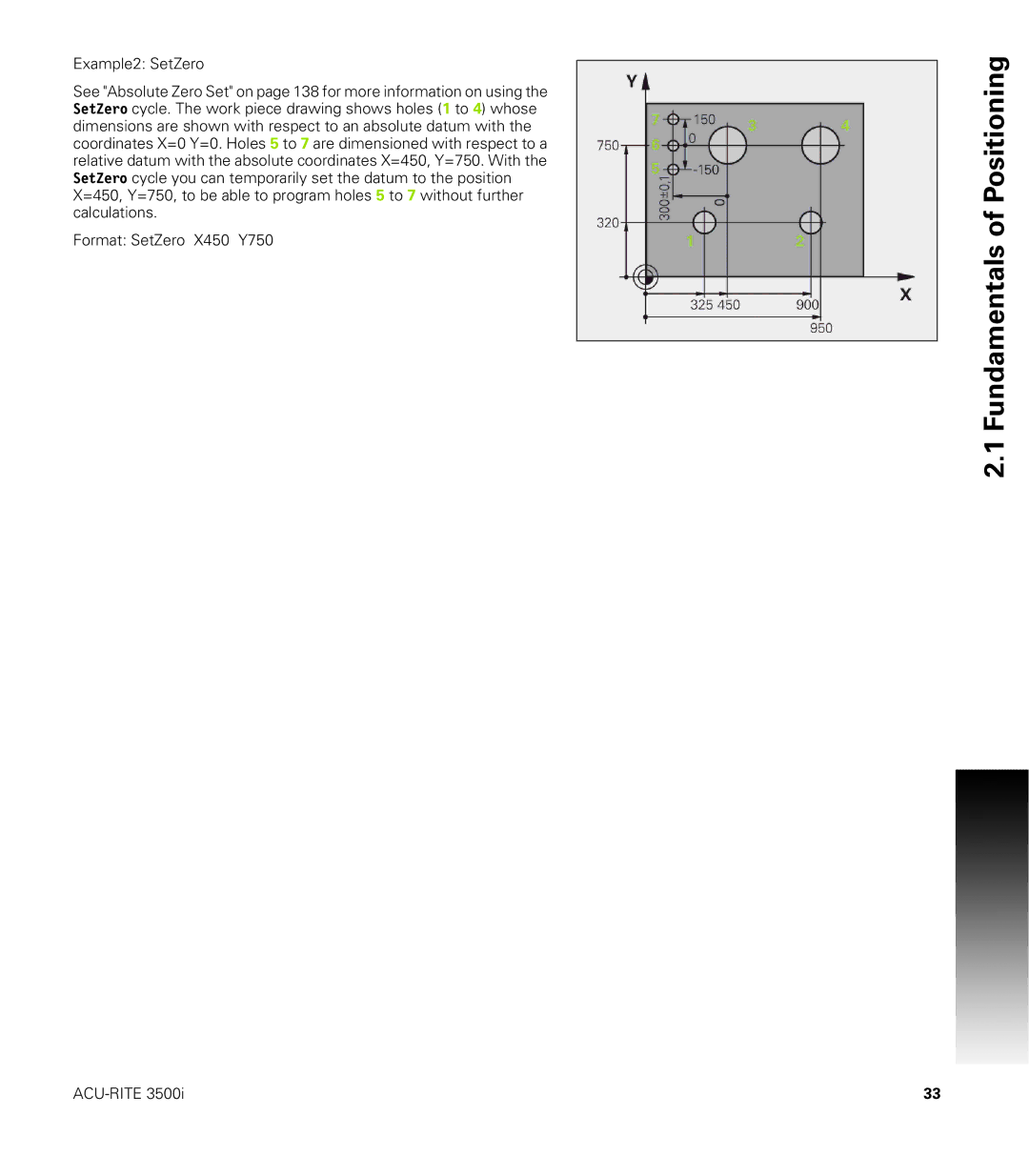 Acu-Rite CNC 3500i user manual Fundamentals of Positioning 