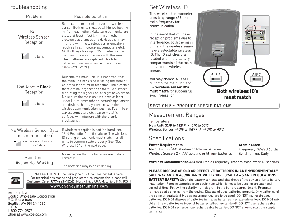 Acu-Rite ITM./ART.43398I manual 