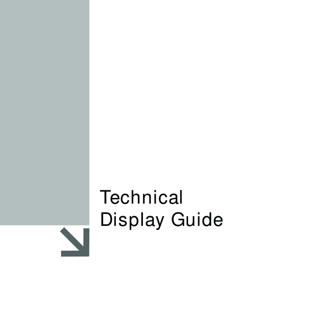 Acumen EON-2027HS, EON-2028HS manual Technical Display Guide 