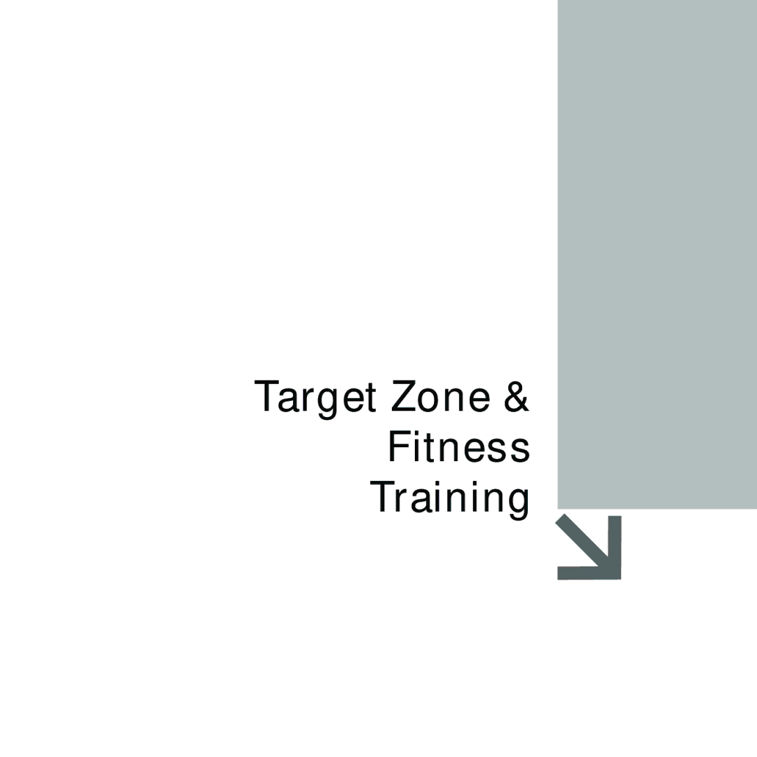 Acumen EON-2028HS, EON-2027HS manual Target Zone Fitness Training 