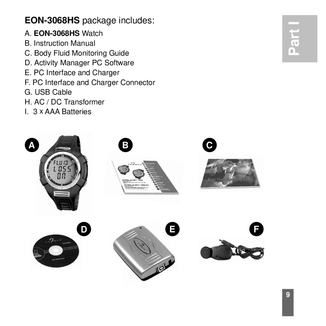 Acumen Stopwatch manual EON-3068HSpackage includes 