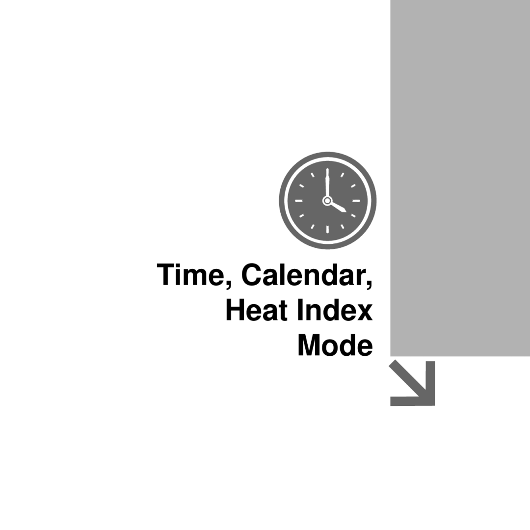 Acumen Stopwatch manual Time, Calendar Heat Index Mode 