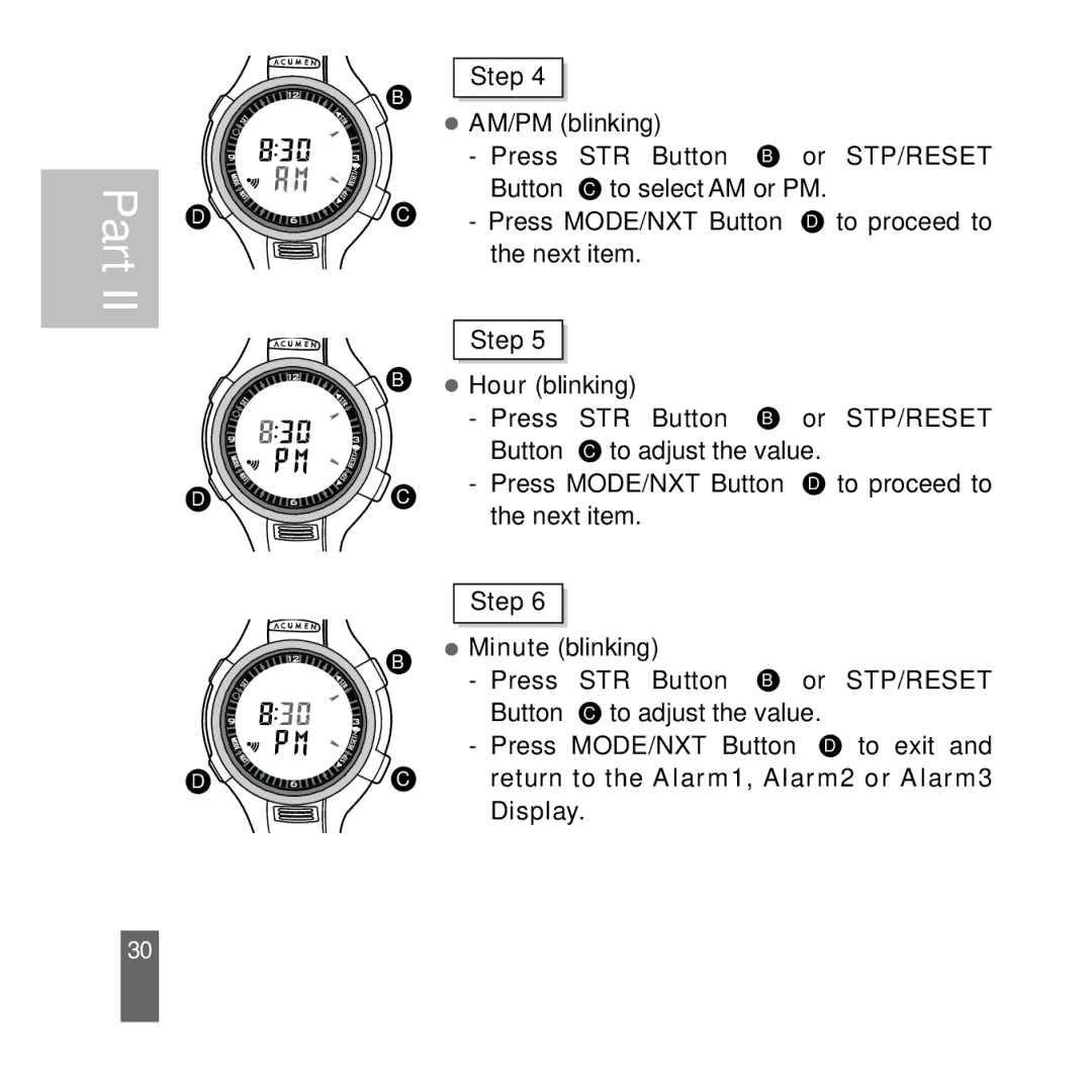 Acumen Stopwatch manual Part 