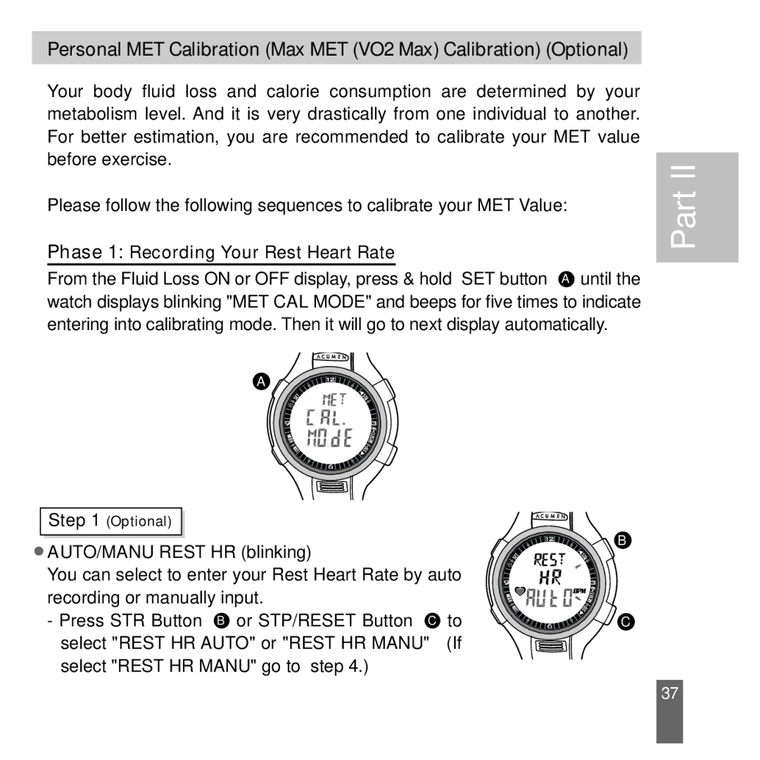 Acumen Stopwatch manual Optional 