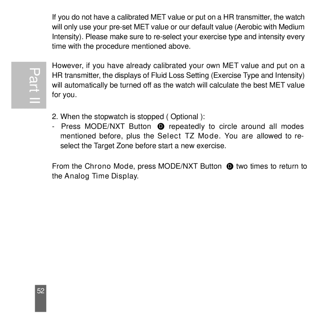 Acumen Stopwatch manual Part 