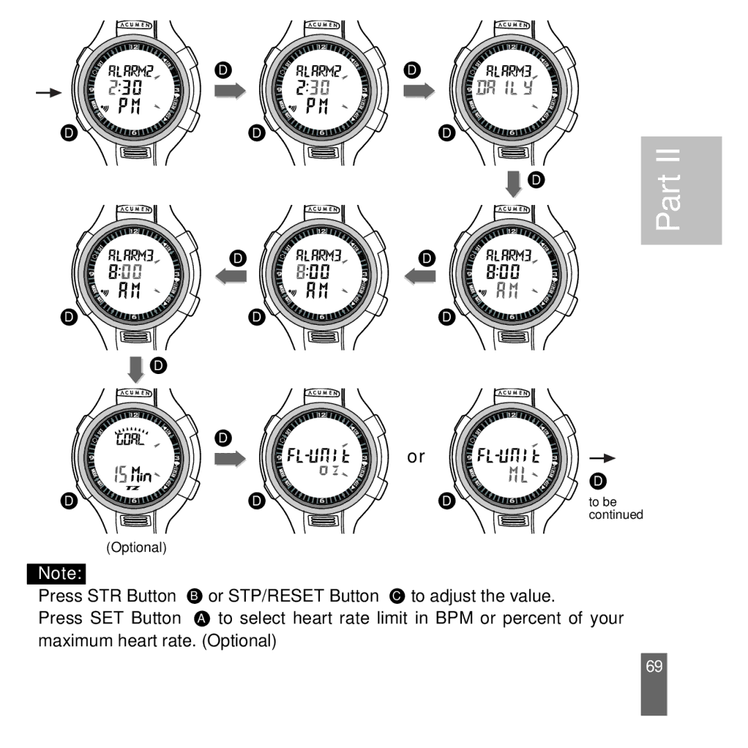 Acumen Stopwatch manual To be 