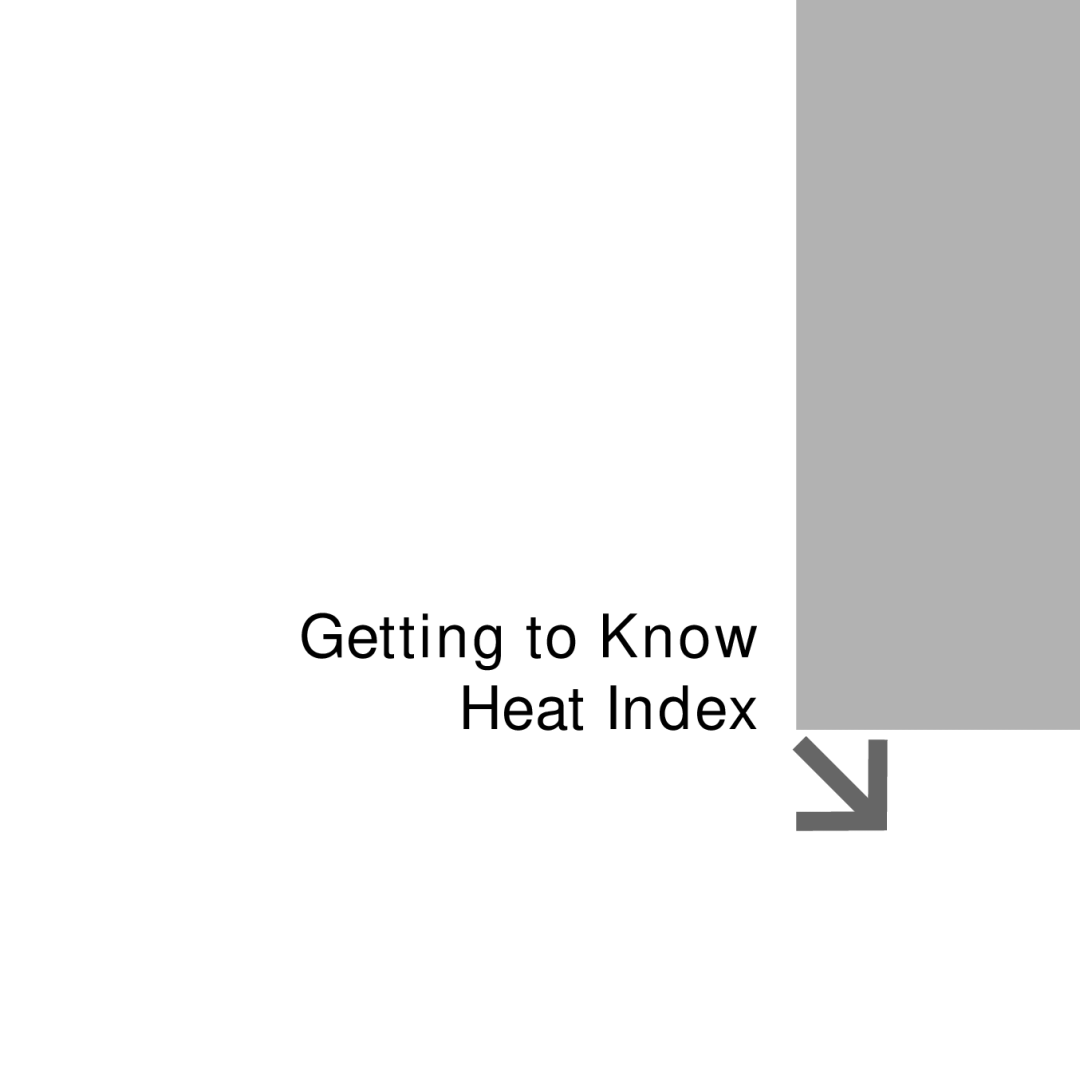 Acumen Stopwatch manual Getting to Know Heat Index 