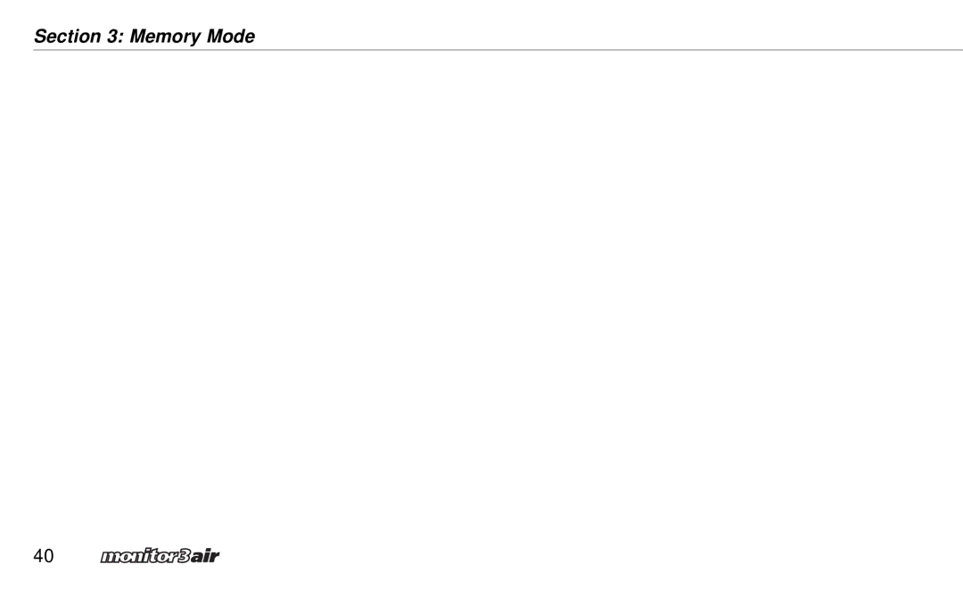 A&D 2 Plus owner manual Memory Mode 