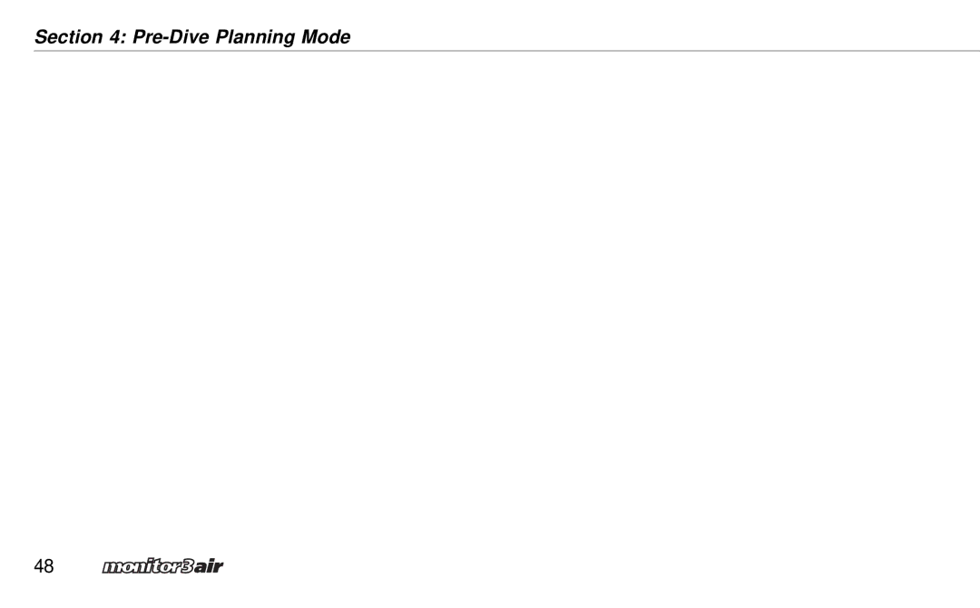 A&D 2 Plus owner manual Pre-Dive Planning Mode 