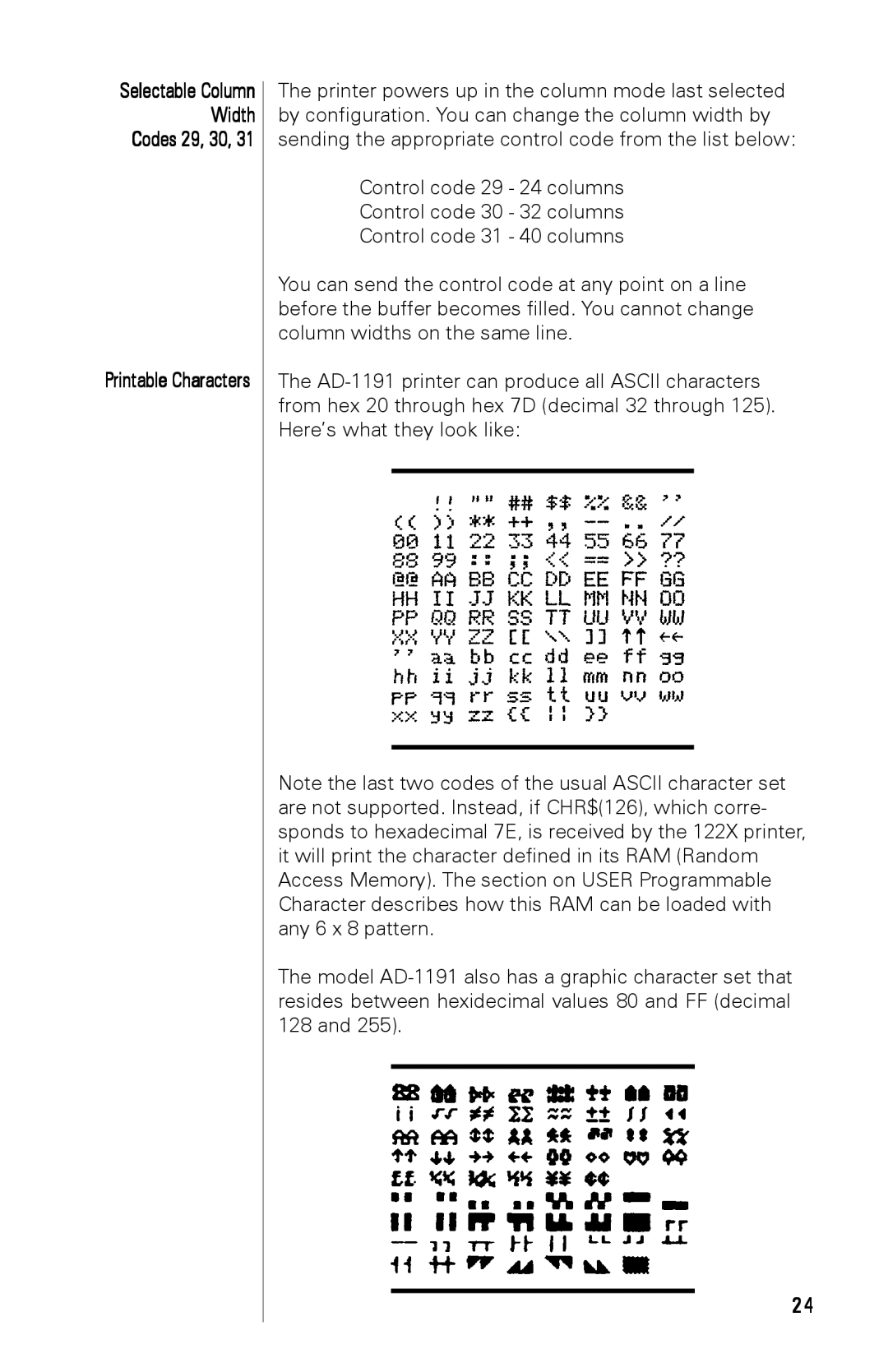 A&D AD-1191 instruction manual Width 