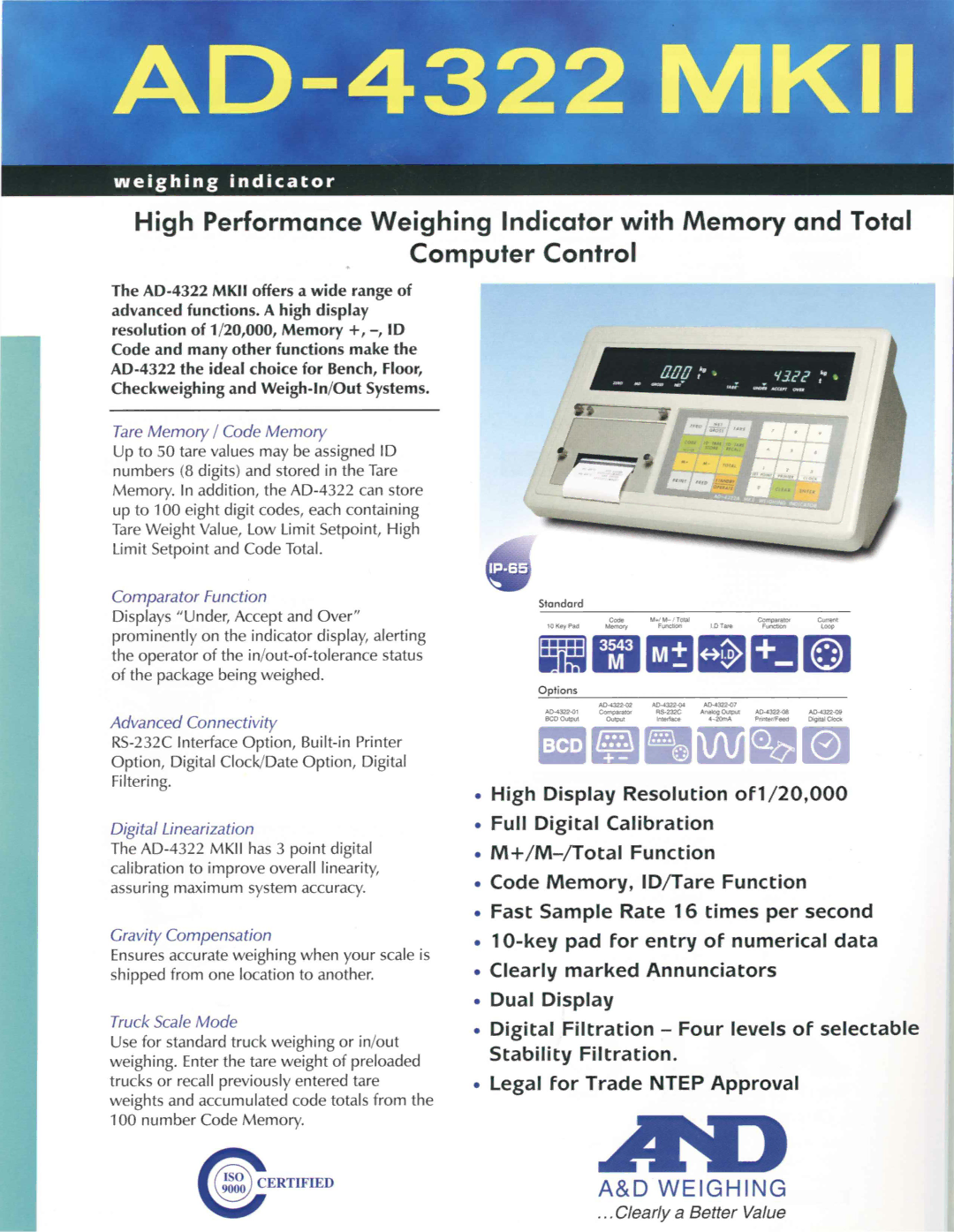 A&D AD-4322 MKII manual 