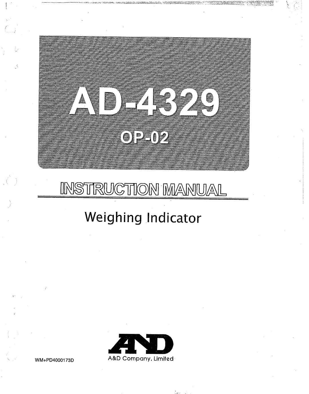 A&D AD-4329 manual 