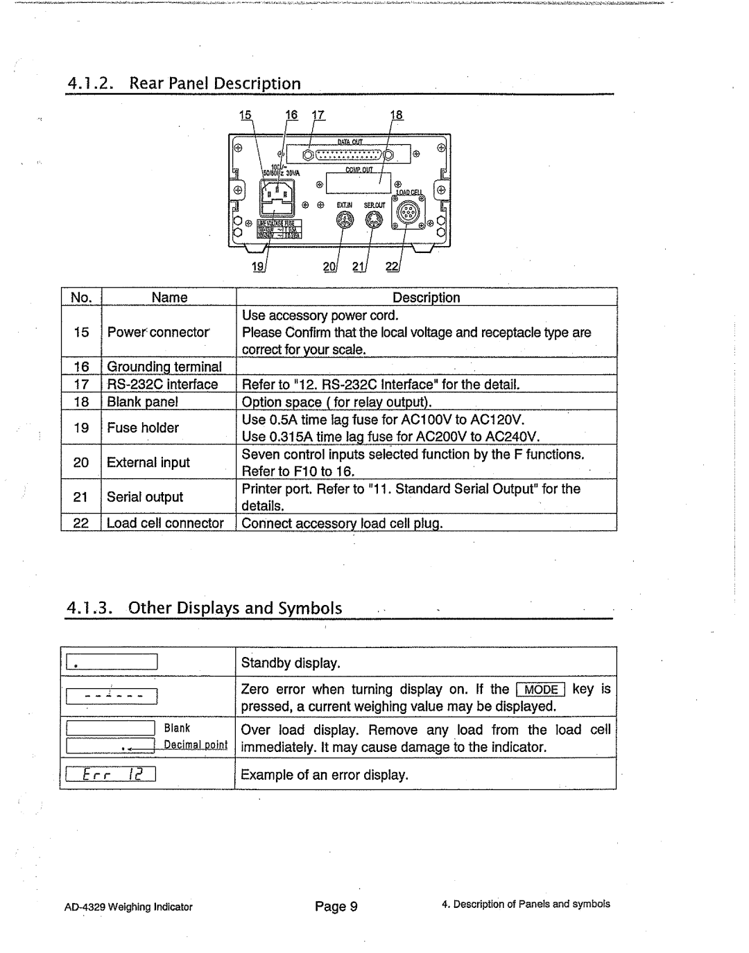 A&D AD-4329 manual 