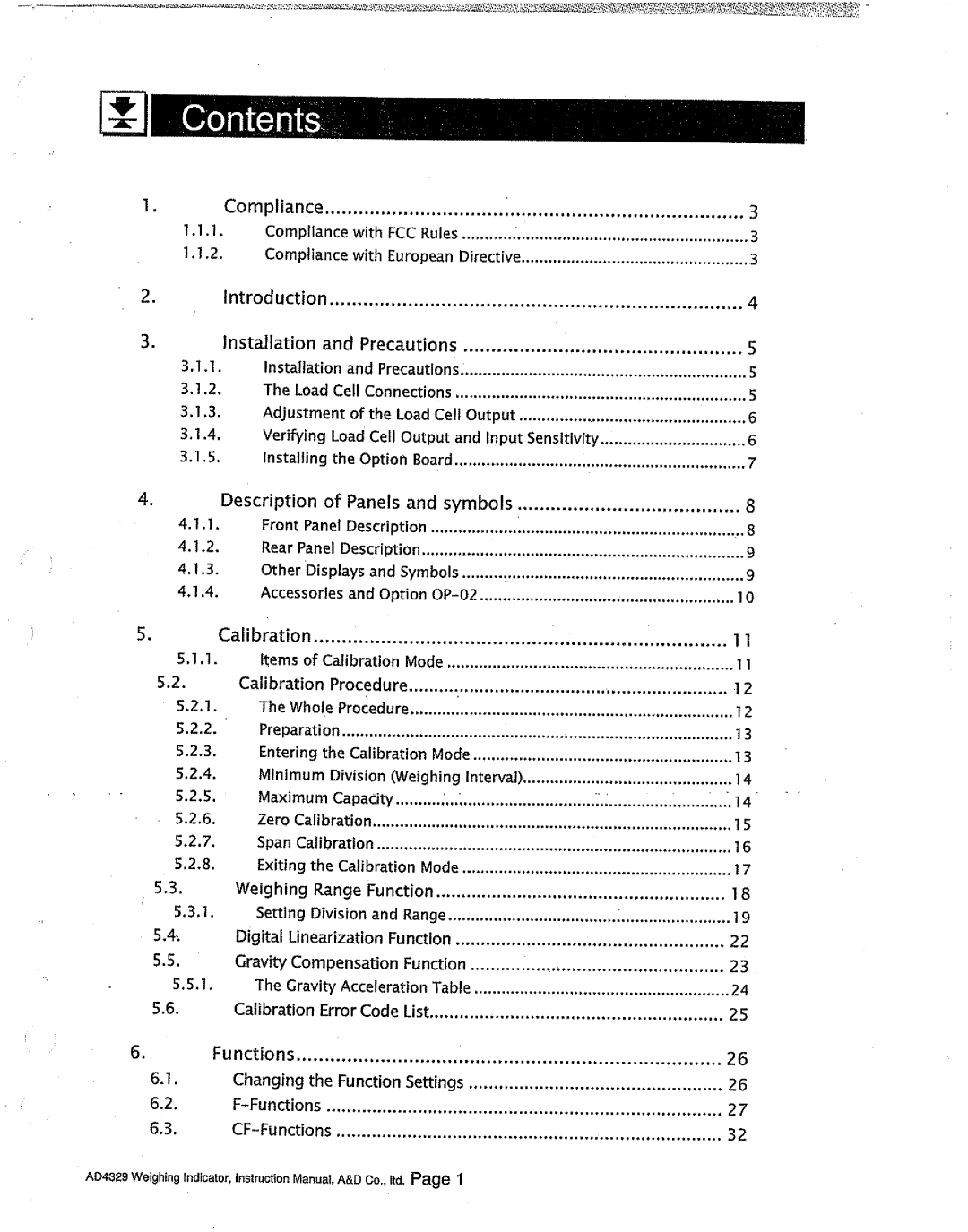 A&D AD-4329 manual 