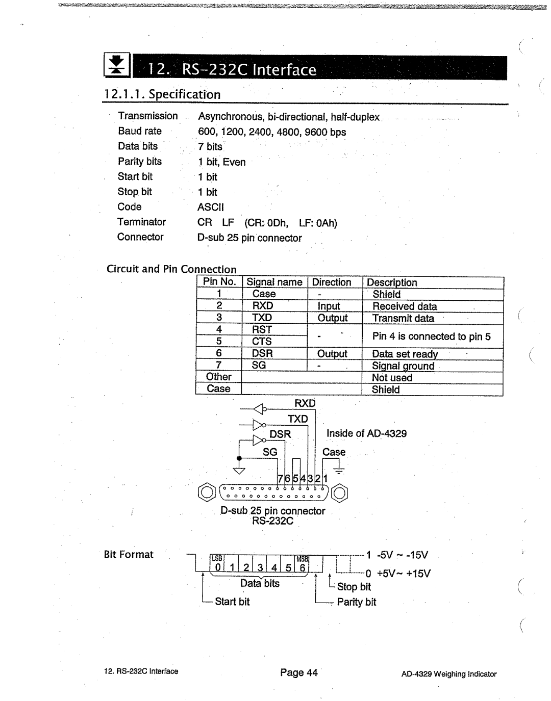 A&D AD-4329 manual 