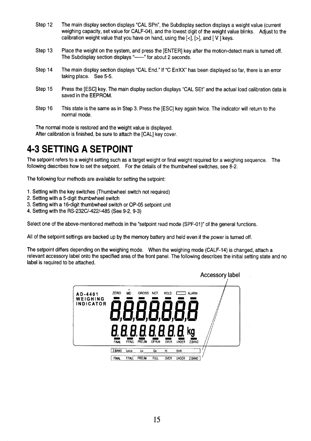 A&D AD-4401 instruction manual 