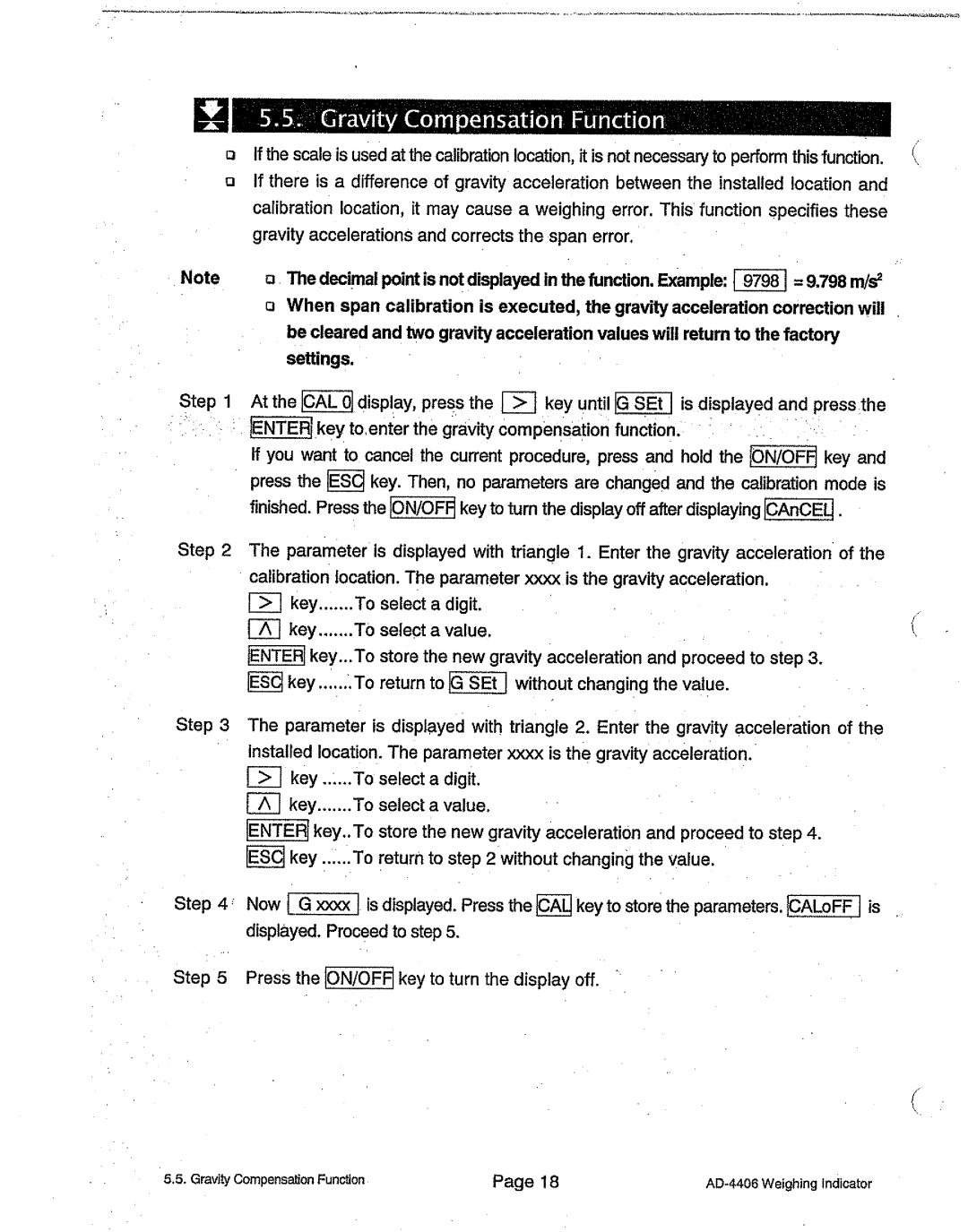 A&D AD-4406 manual 