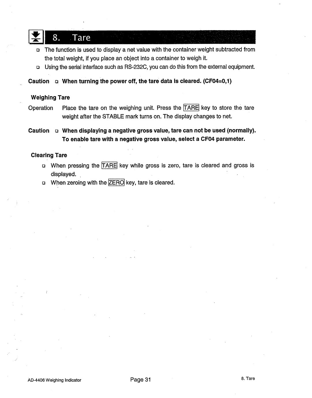 A&D AD-4406 manual 