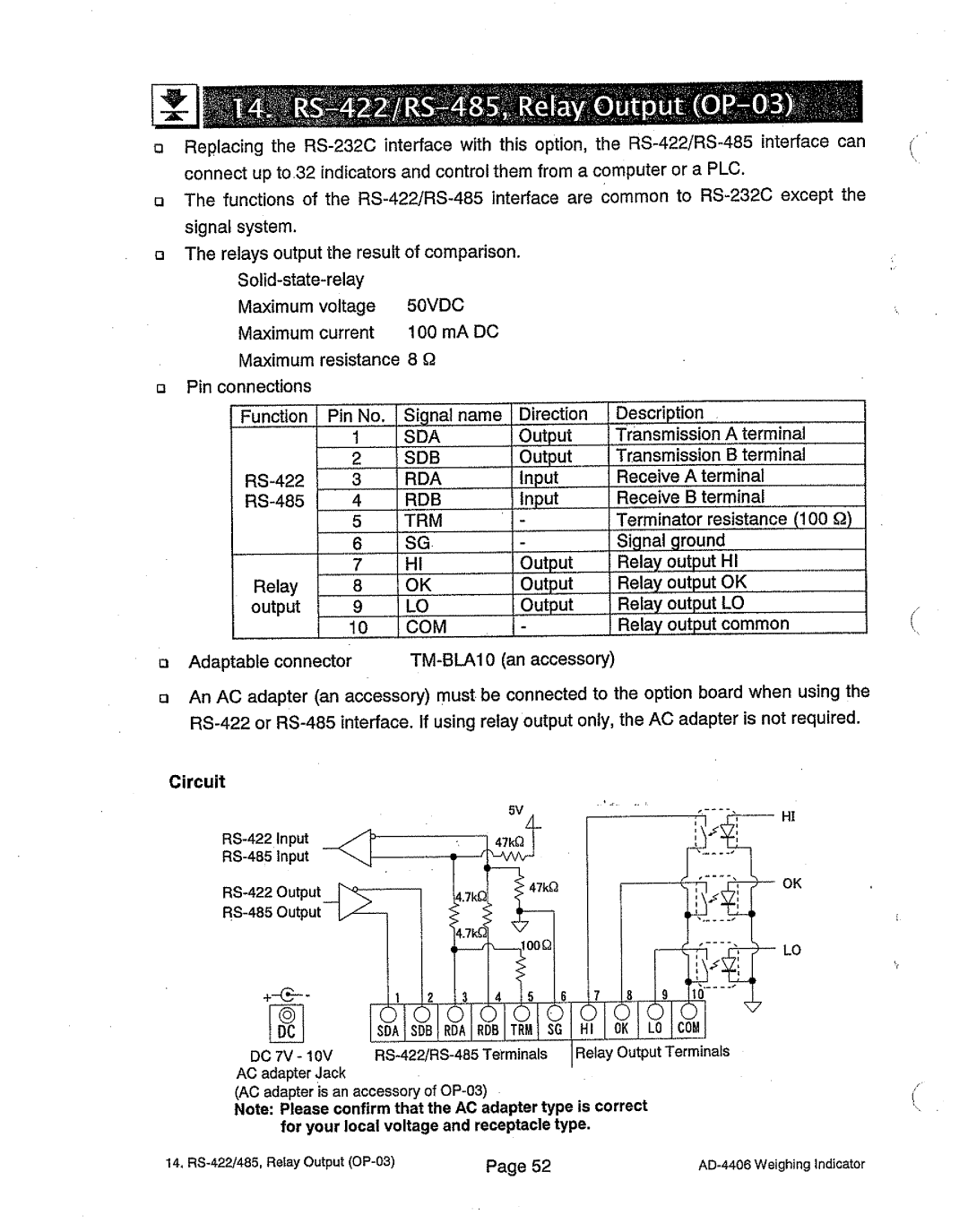 A&D AD-4406 manual 