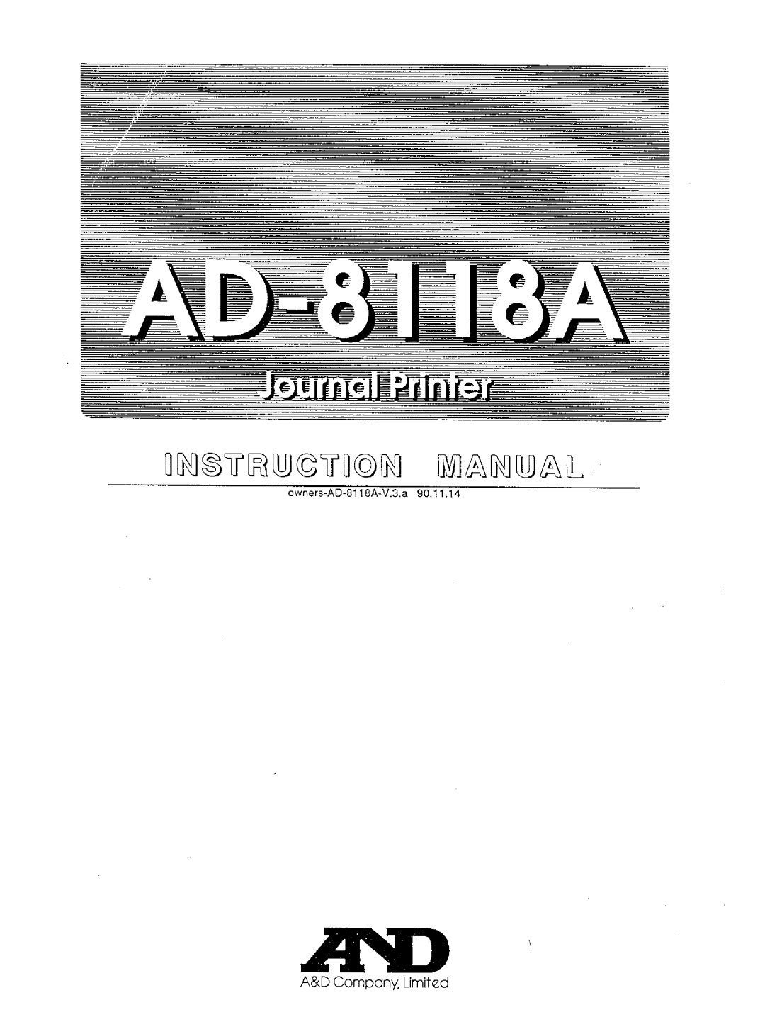 A&D AD-8118A manual 