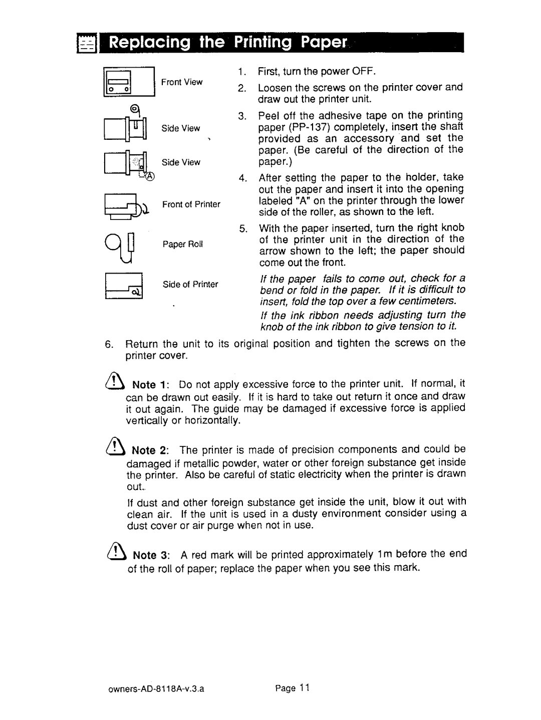 A&D AD-8118A manual 