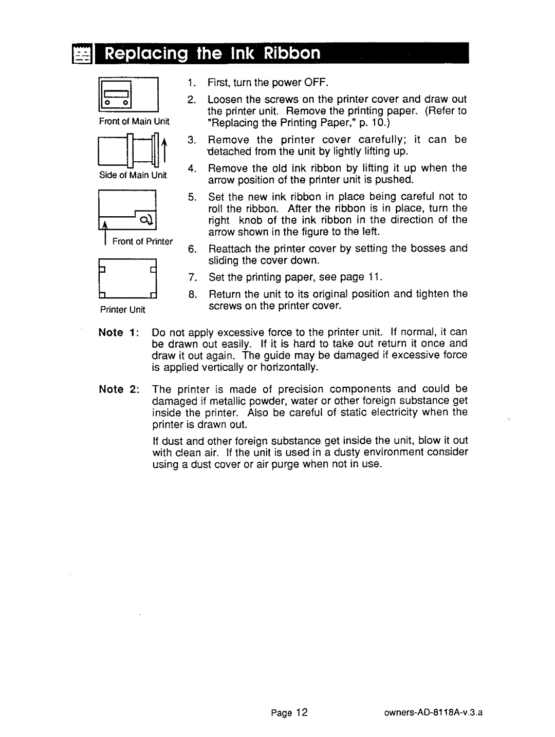 A&D AD-8118A manual 