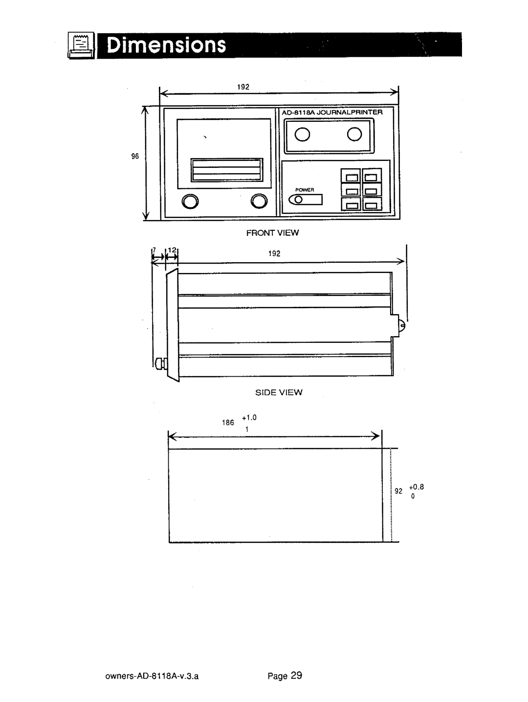 A&D AD-8118A manual 