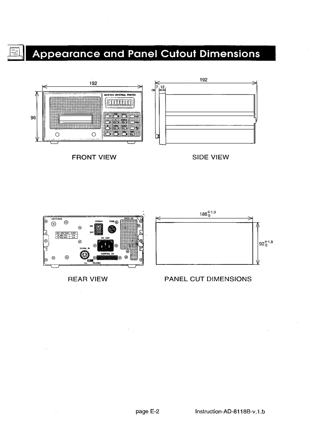 A&D AD-8118B manual 