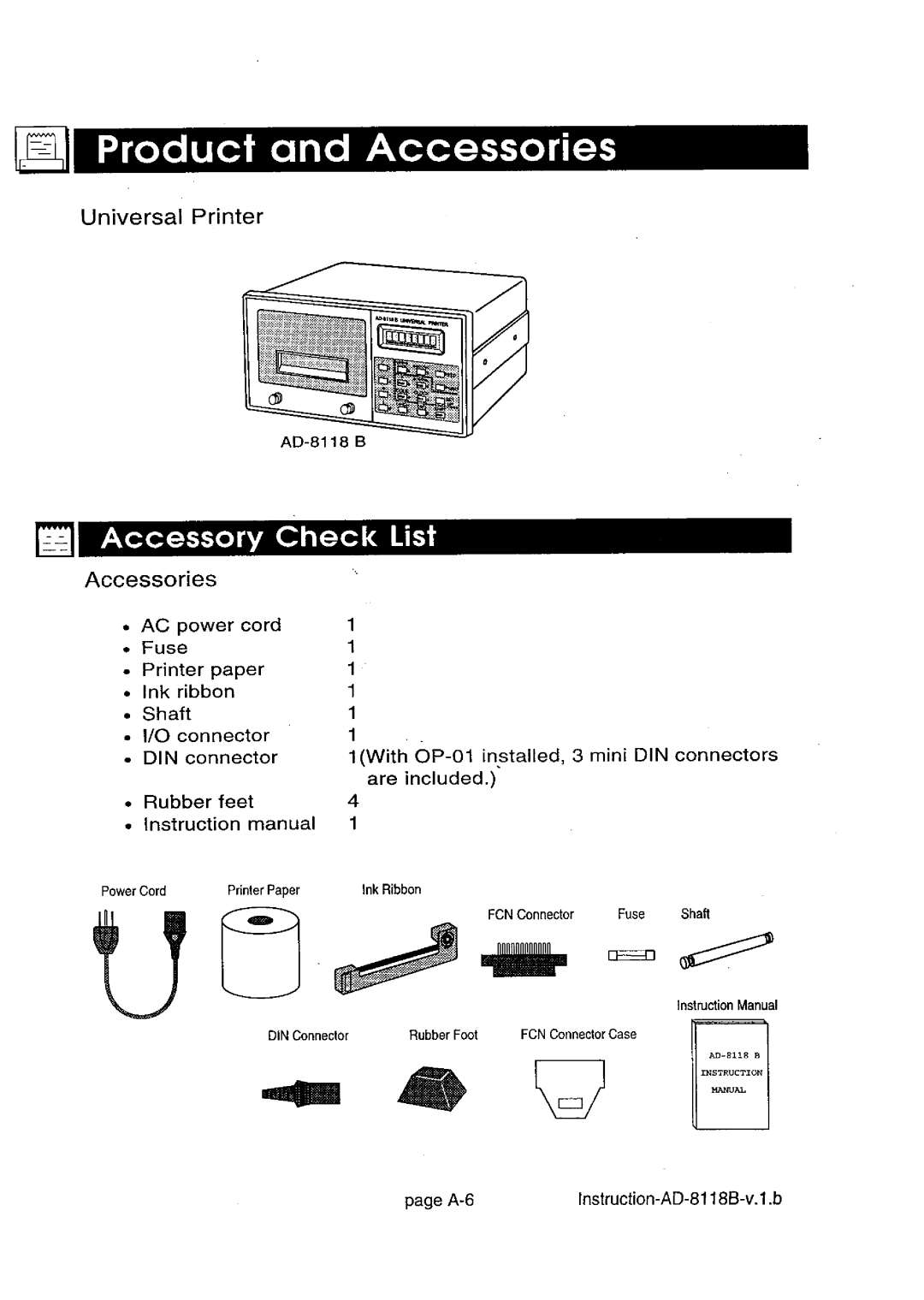 A&D AD-8118B manual 