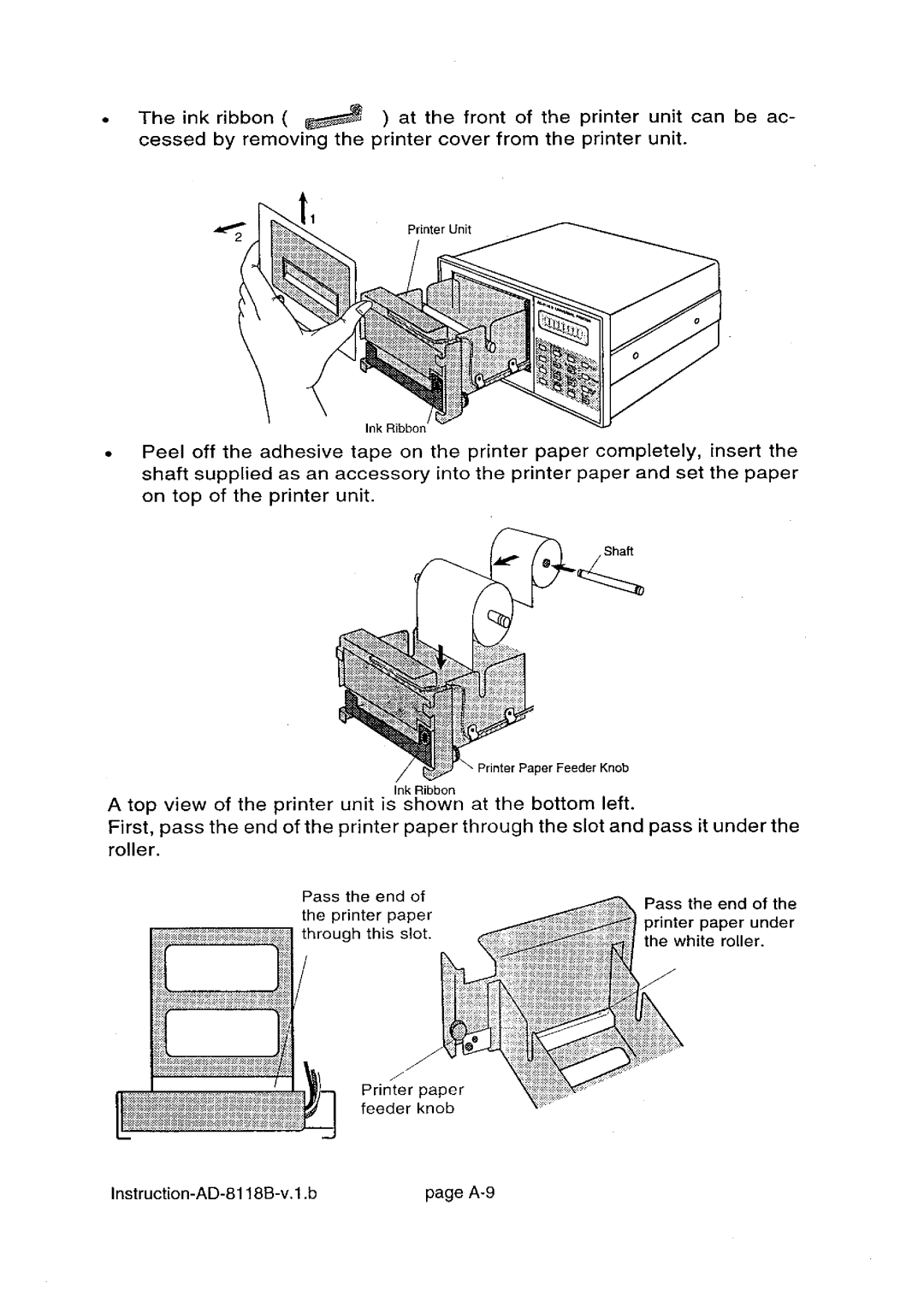 A&D AD-8118B manual 