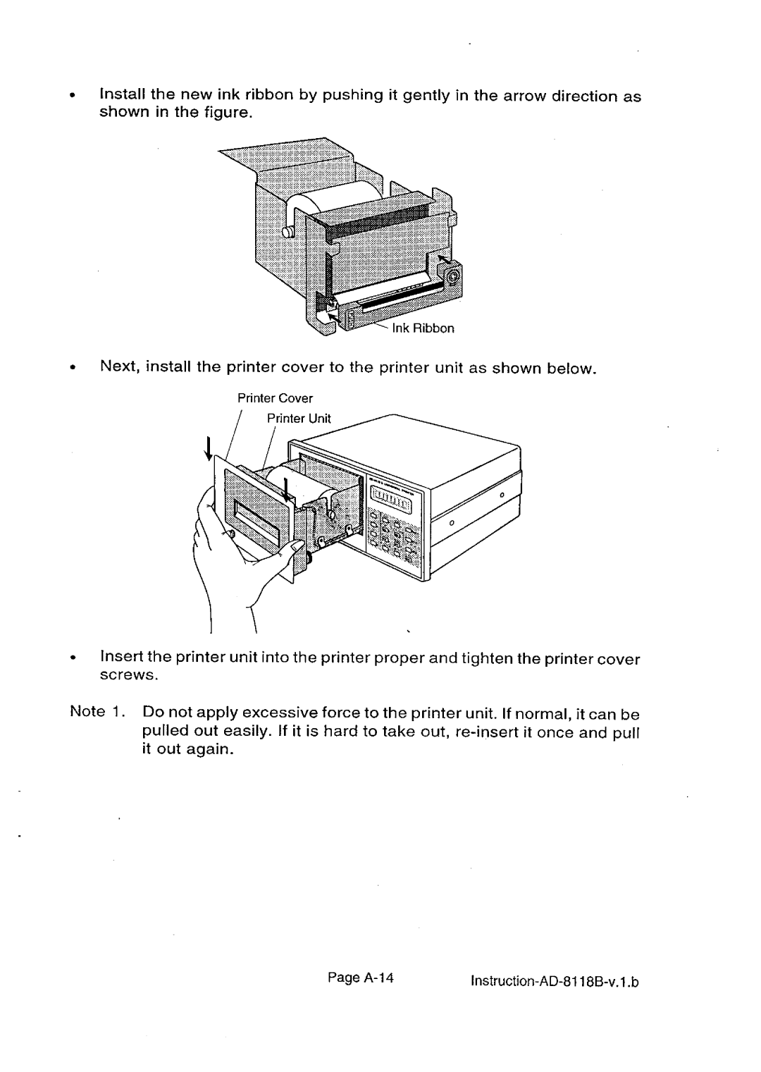 A&D AD-8118B manual 